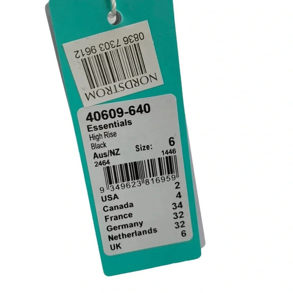 SEAFOLLY High Rise Ribbed Black Bikini bottom Essentials 40609-640 Size 2 NWT - Picture 10 of 16